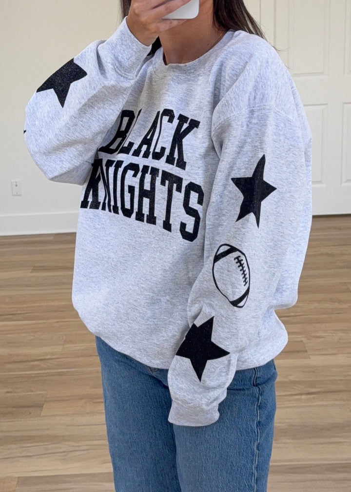 Black Knights Football Glitter Sweatshirt