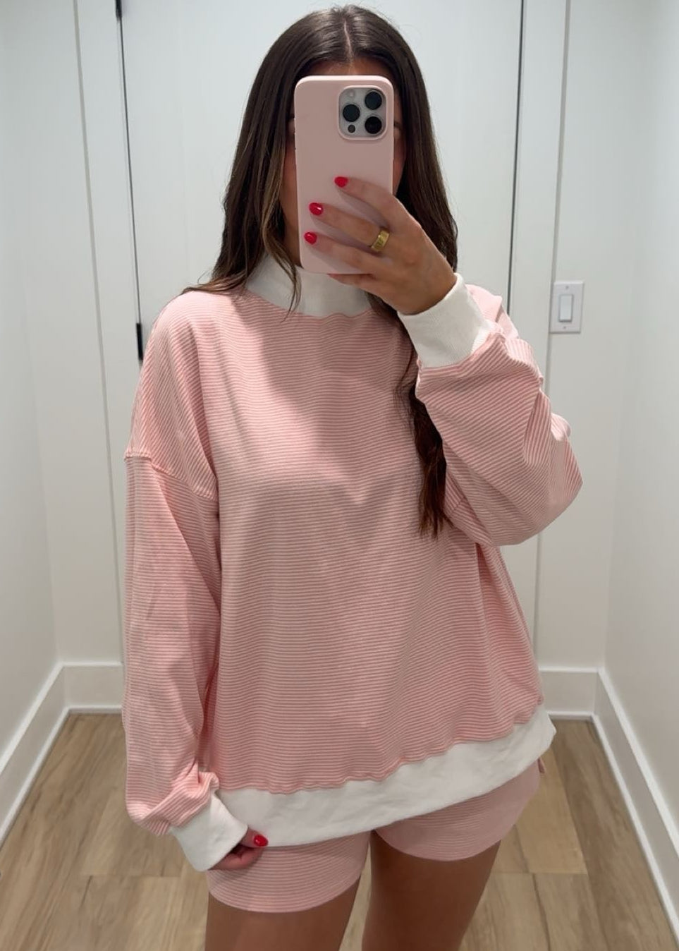 Sunday Stripe Set | Peach + Blue