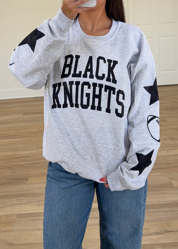 Black Knights Football Glitter Sweatshirt