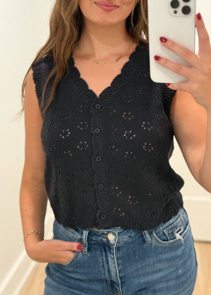 Navy Baby Sweater Vest