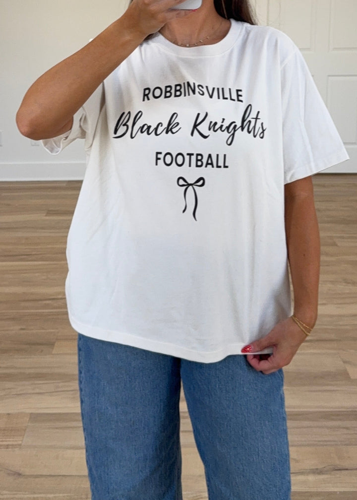 Robbinsville Black Knights Football Tee | Cream