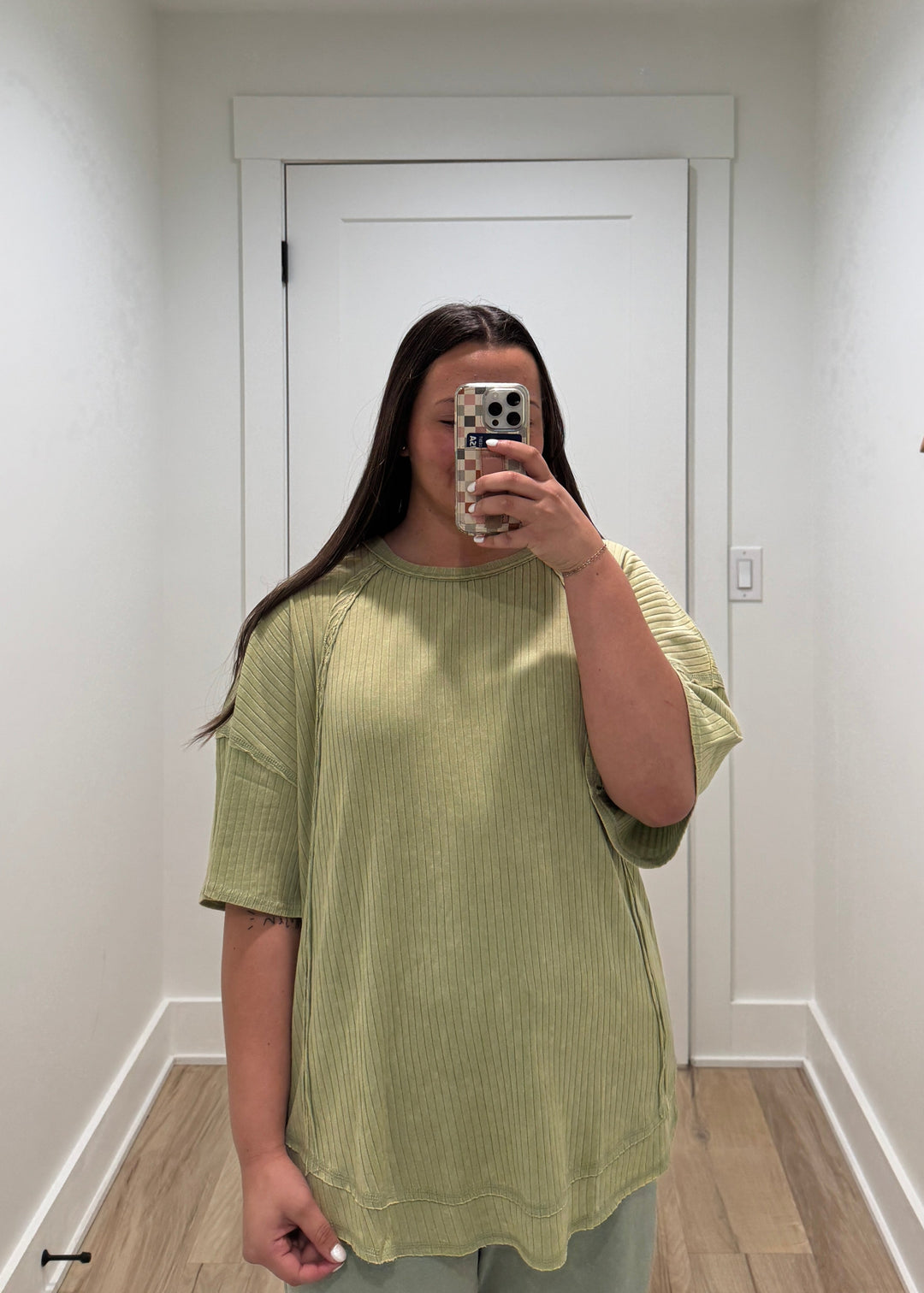 Mineral Washed Sage Top