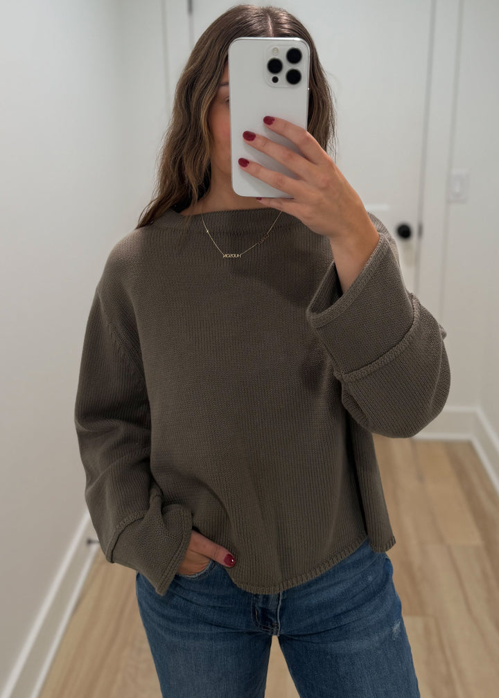 The Penny Sweater | Olive + Brown