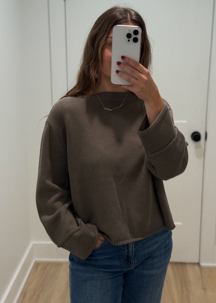 The Penny Sweater | Olive + Brown