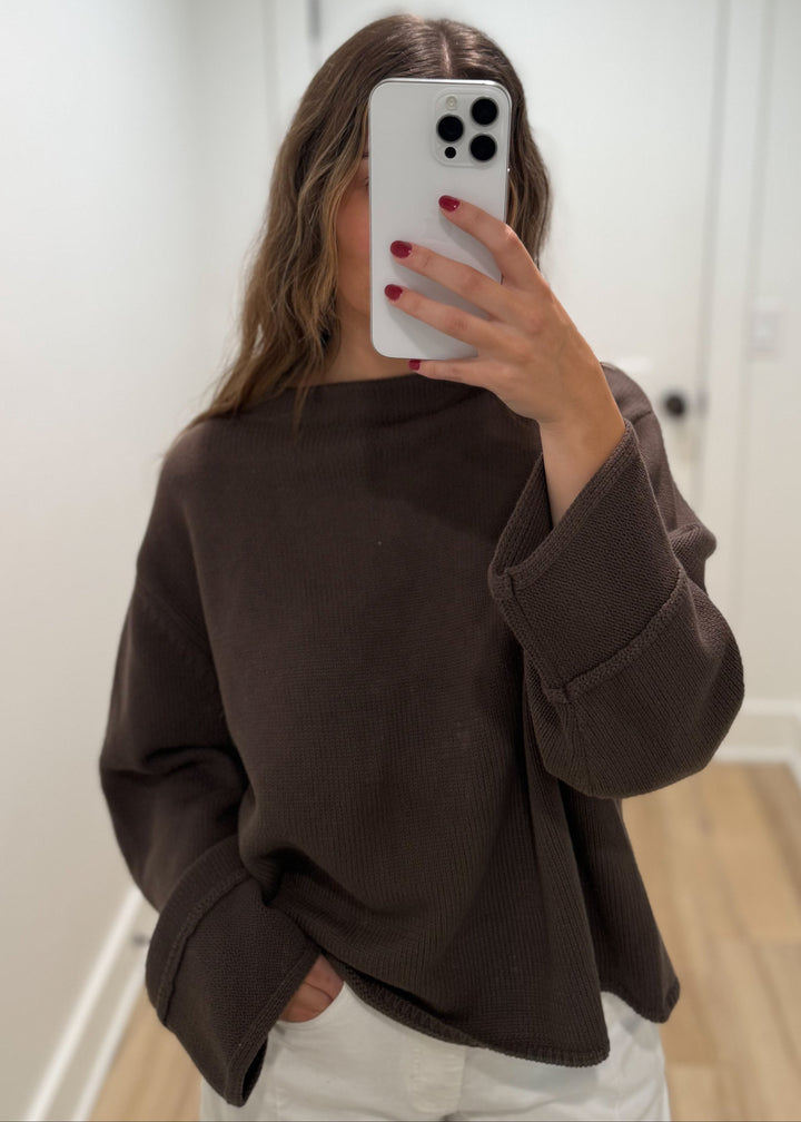The Penny Sweater | Olive + Brown