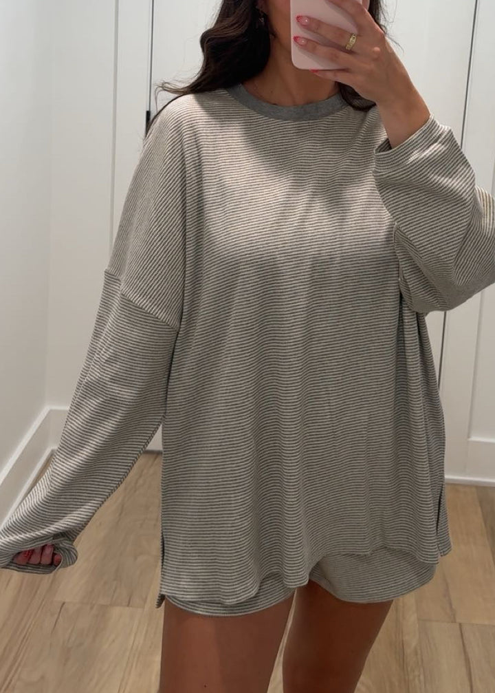 The Comfort Club Top | Heather Grey