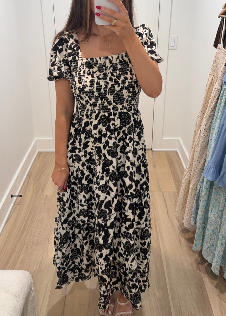Sunday in Bloom Dress | Black, Pink, Blue