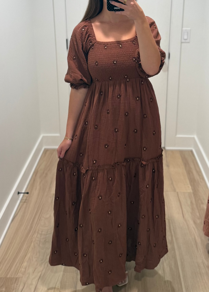 The Mocha Meadow Dress | Mocha + Chocolate