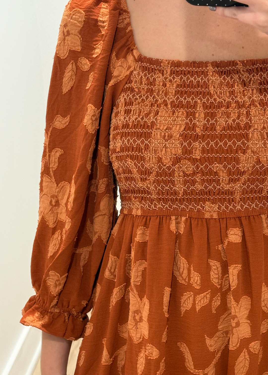 Rust & Roses Maxi Dress