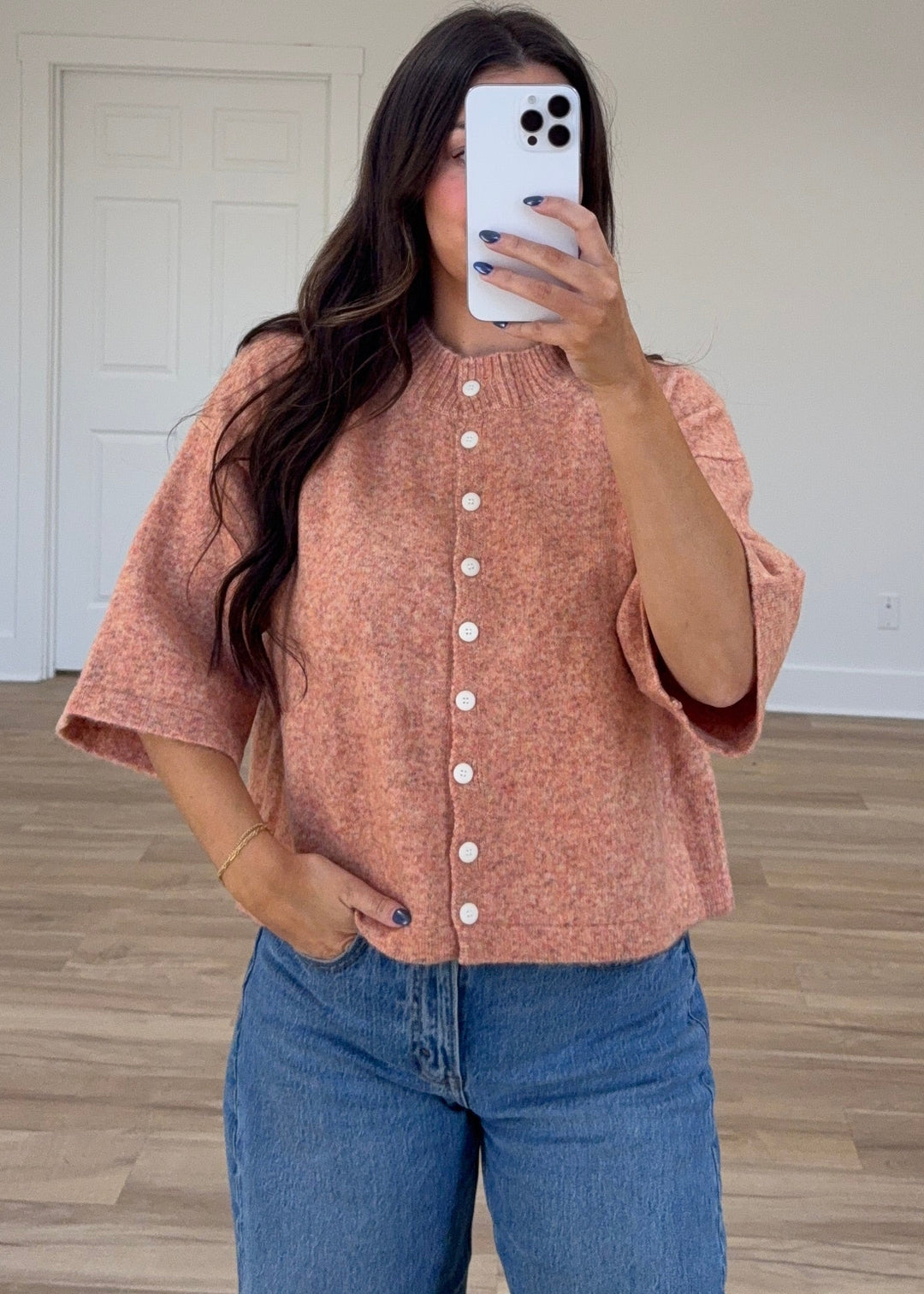 Autumn Skies Sweater | Rust + Teal
