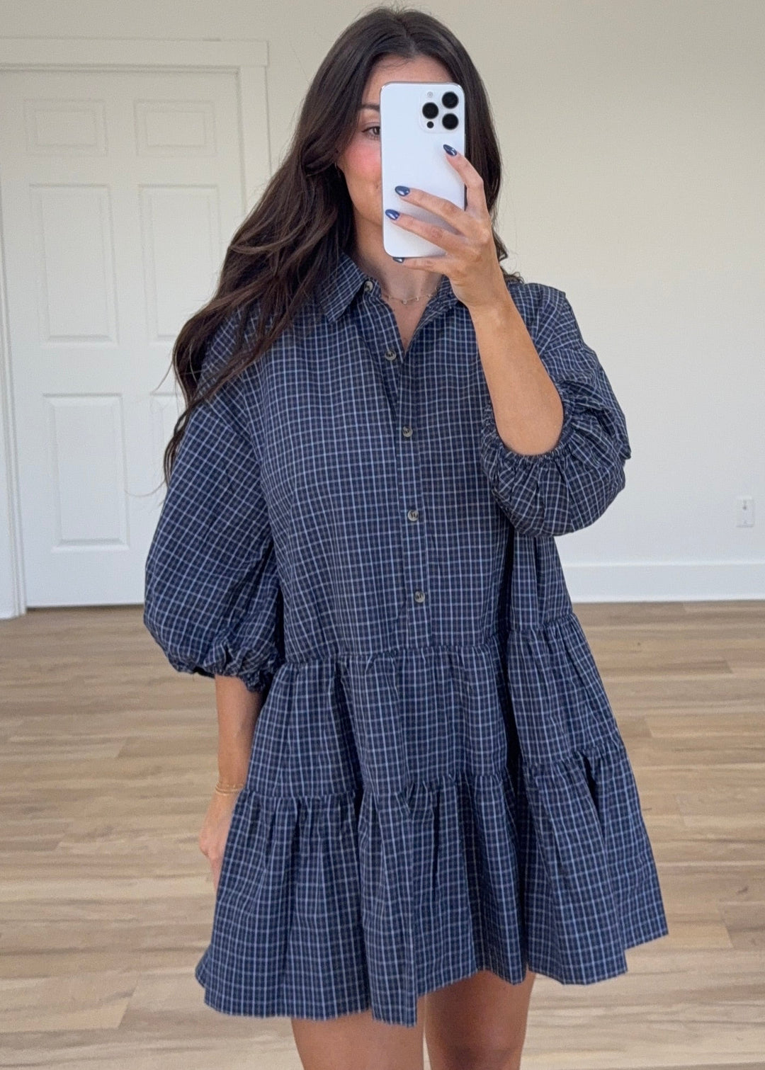 Meet Me in October Dress | Brown + Navy