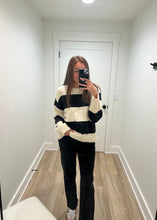 Load image into Gallery viewer, Jett Sweater | Black &amp; Cream | Restock
