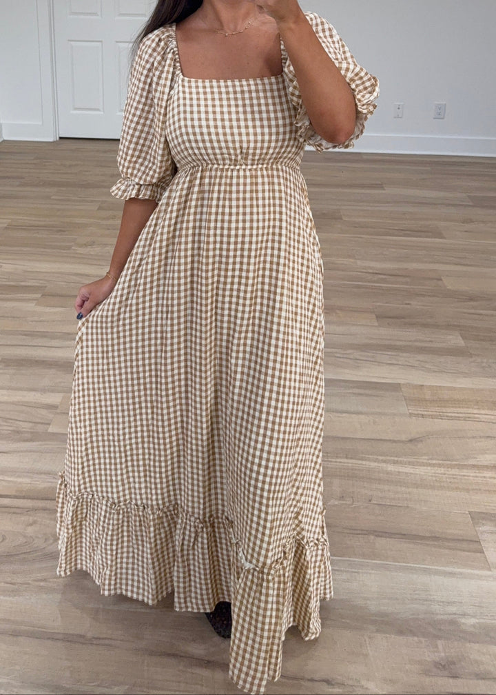 Gingham Girl Maxi Dress
