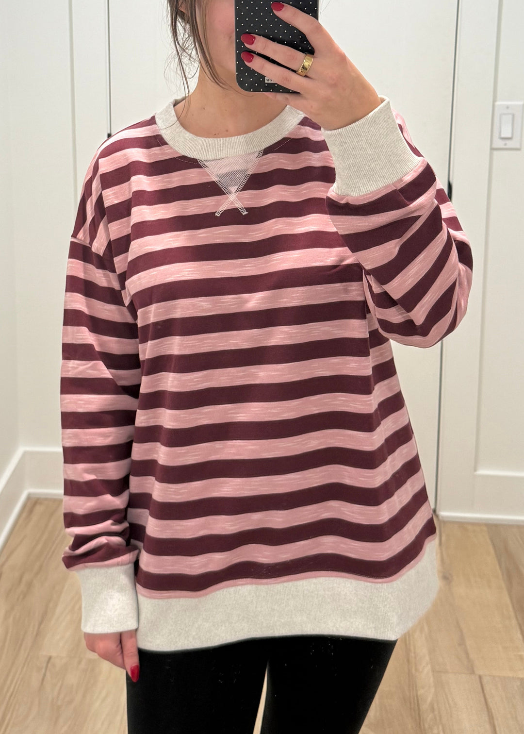 The Harper Top | Cream, Teal, Wine