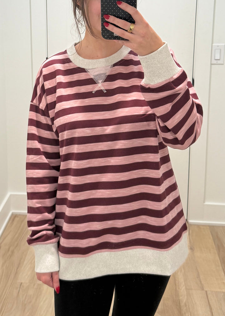 The Harper Top | Cream, Teal, Wine