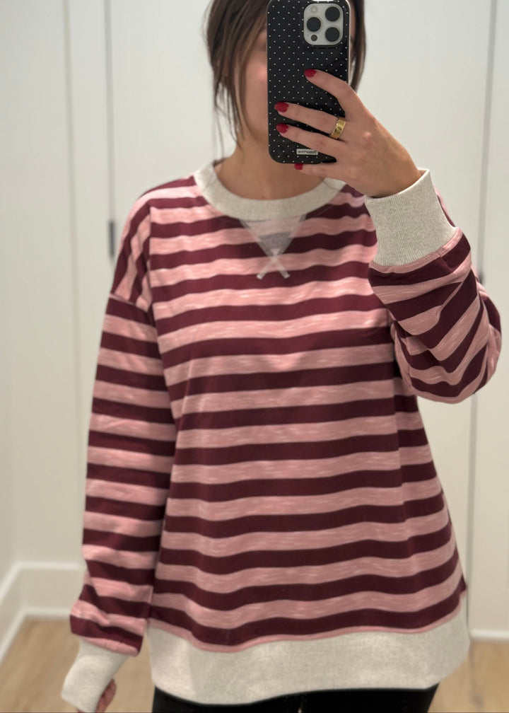 The Harper Top | Cream, Teal, Wine