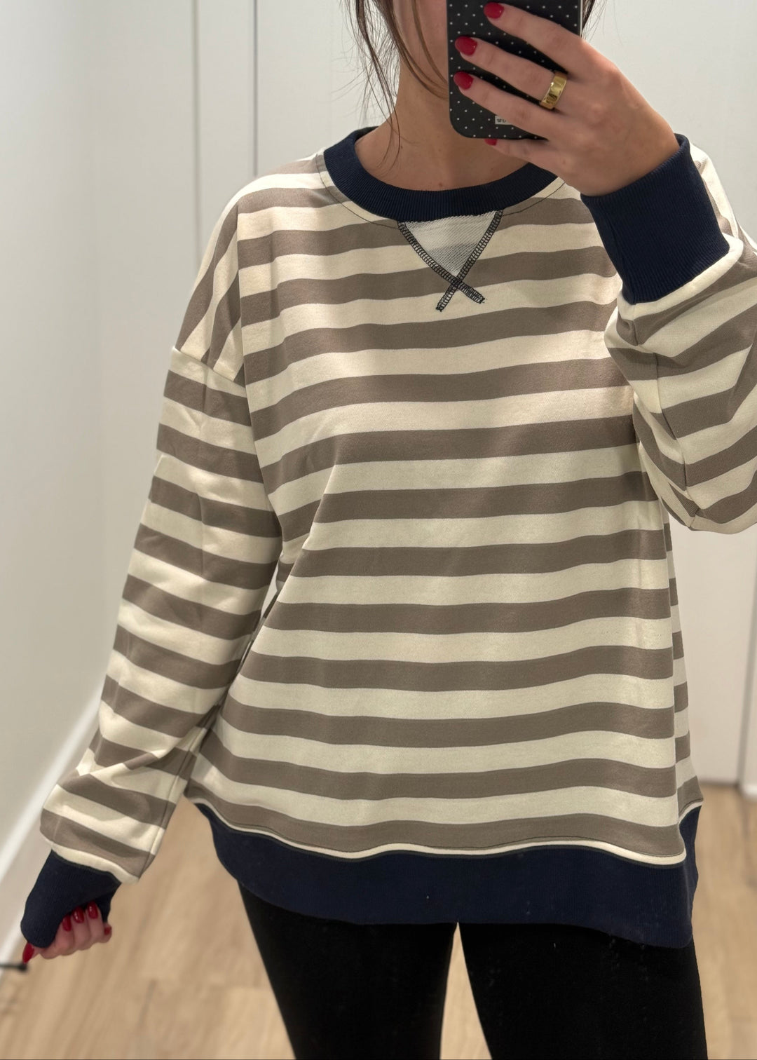 The Harper Top | Cream, Teal, Wine