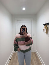 Load image into Gallery viewer, Color Block Chunky Sweater | Pink Multi
