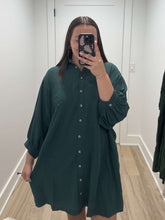 Load image into Gallery viewer, Evergreen Buttoned Dress
