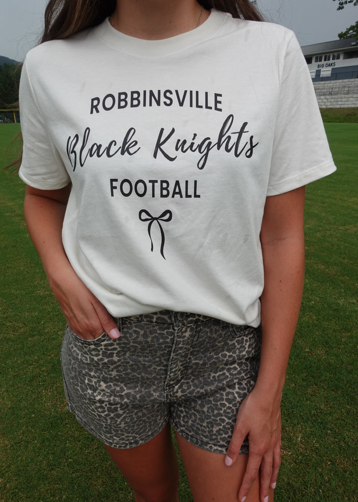 Robbinsville Black Knights Football Tee | Cream