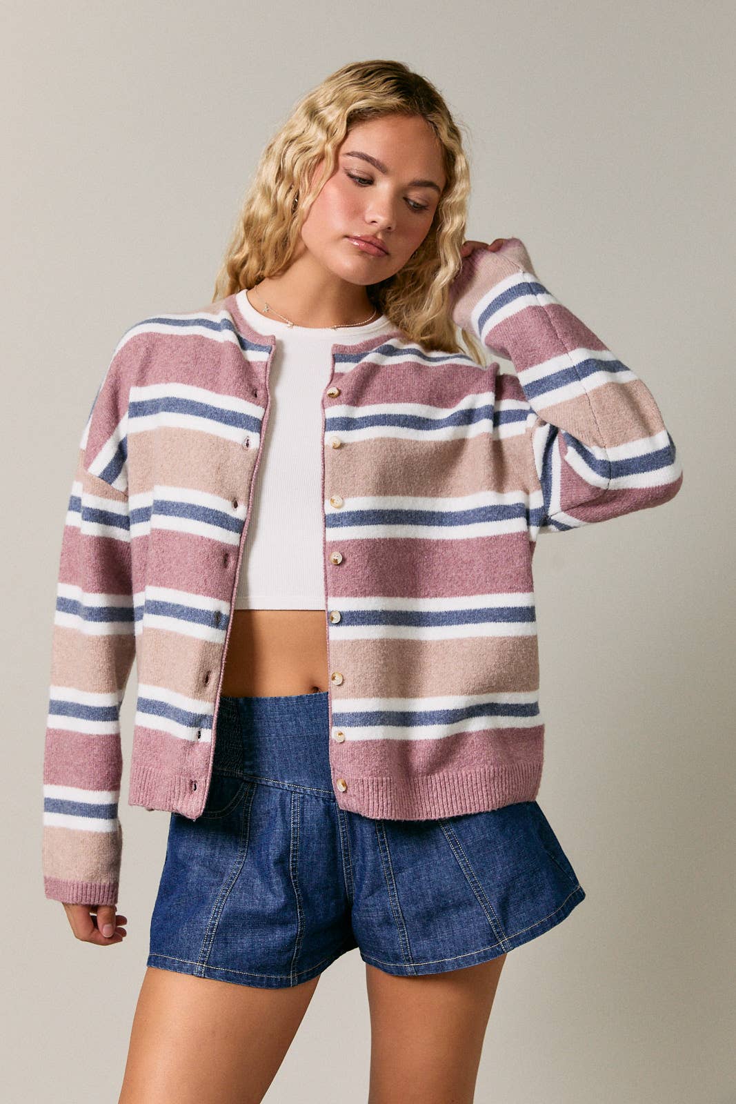 Mauve Muse Sweater Cardigan
