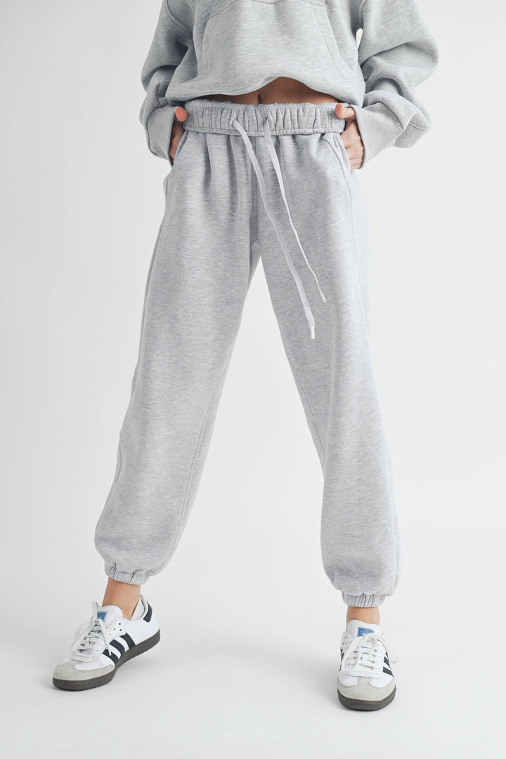 You're Invited Relaxed Joggers | Heather Grey + Black