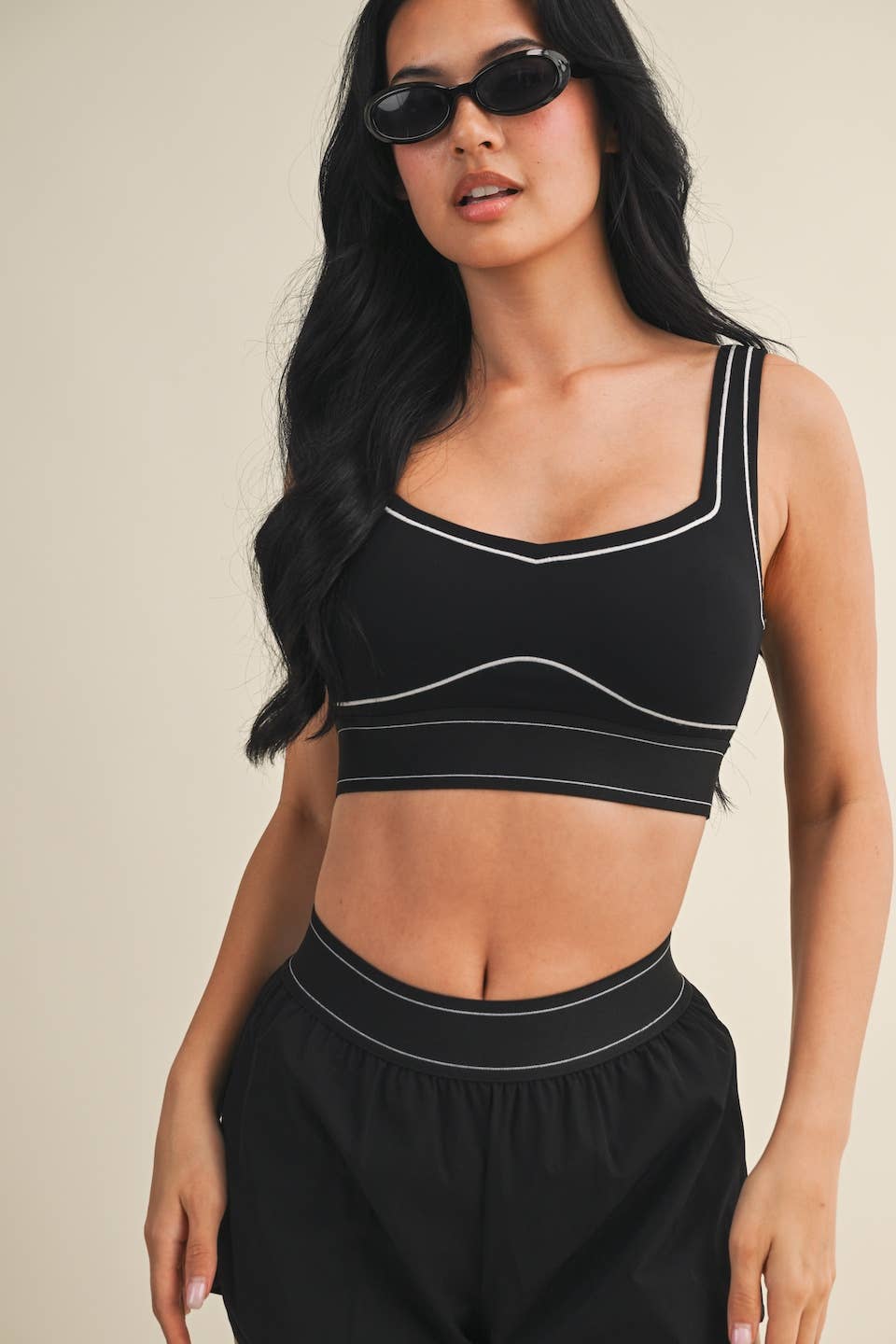 Align Sports Bra | Taupe, Pink, + Black