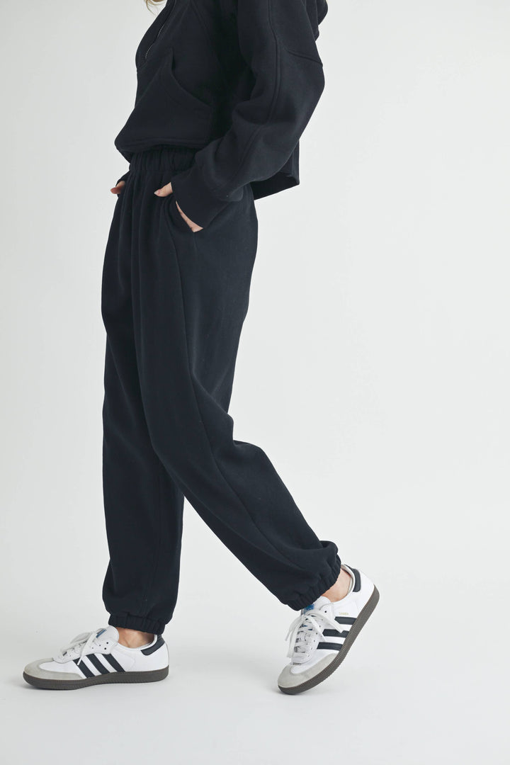You're Invited Relaxed Joggers | Heather Grey + Black