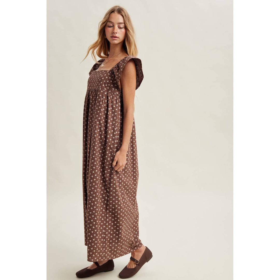 Chestnut Charm Midi Dress