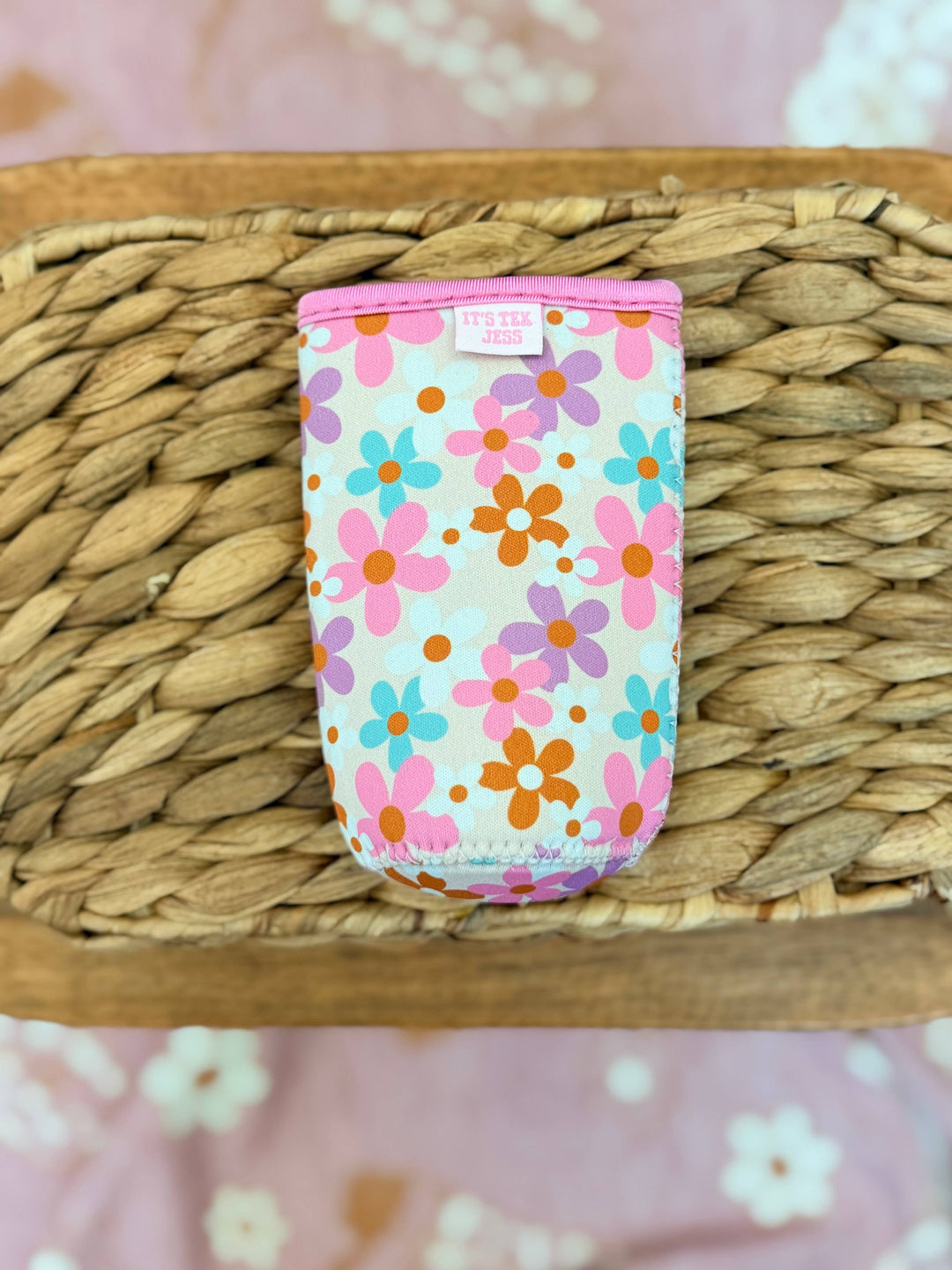 Slim Can Sleeve-Pastel Flower