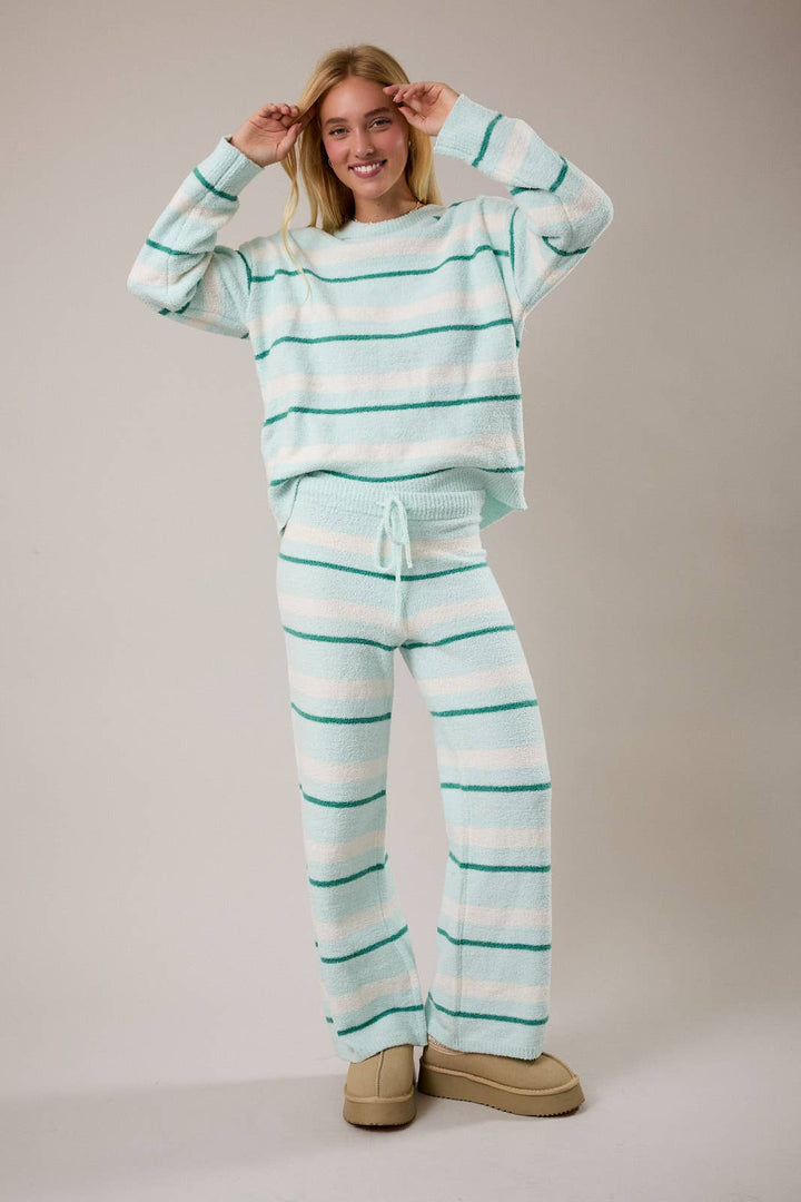 Stay Awhile Stripe Set | Mint + Pink