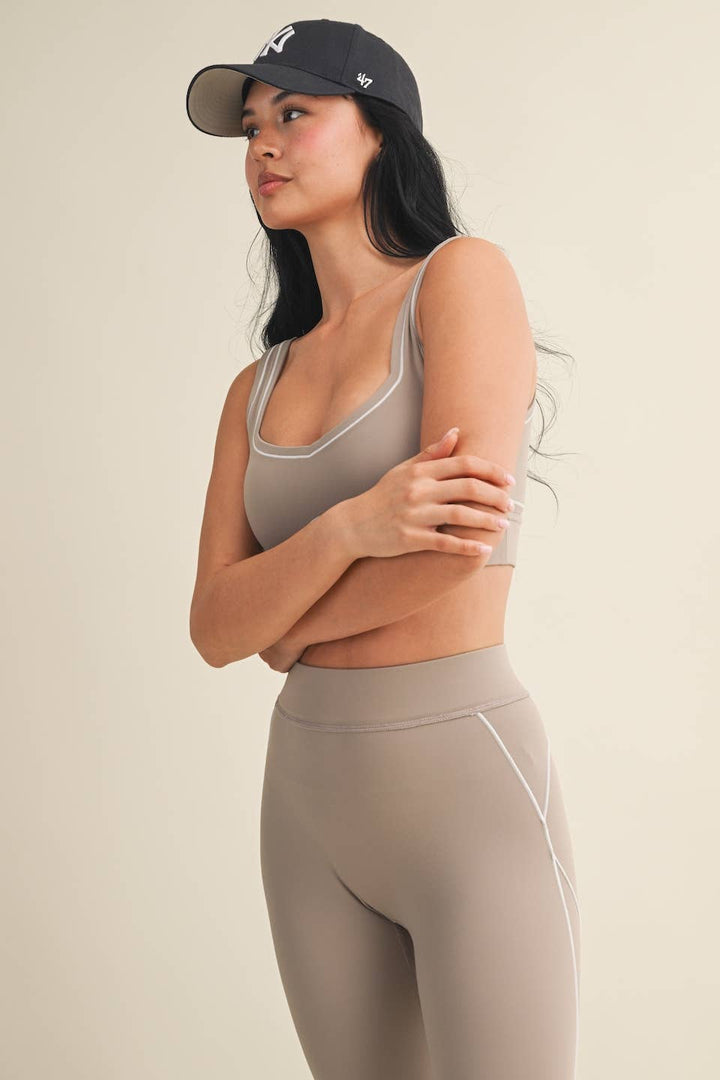 Align Sports Bra | Taupe, Pink, + Black