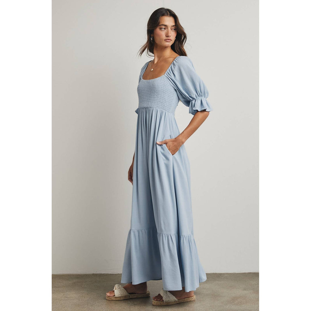 Sunday Stroll Maxi Dress | Sage + Blue | Restock