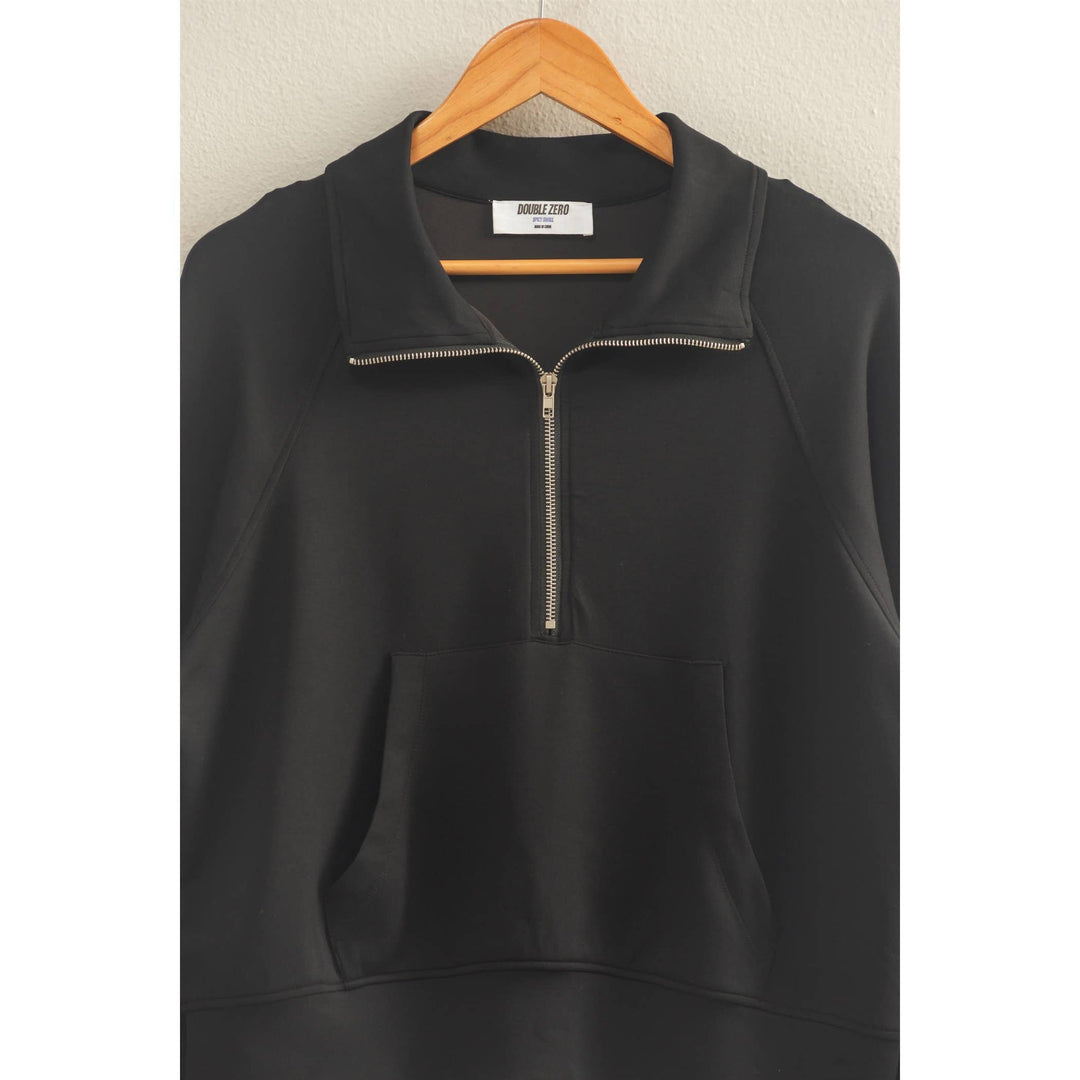 Lounge Club Half Zip-Up Pullover | Sage, Black, Deep Green