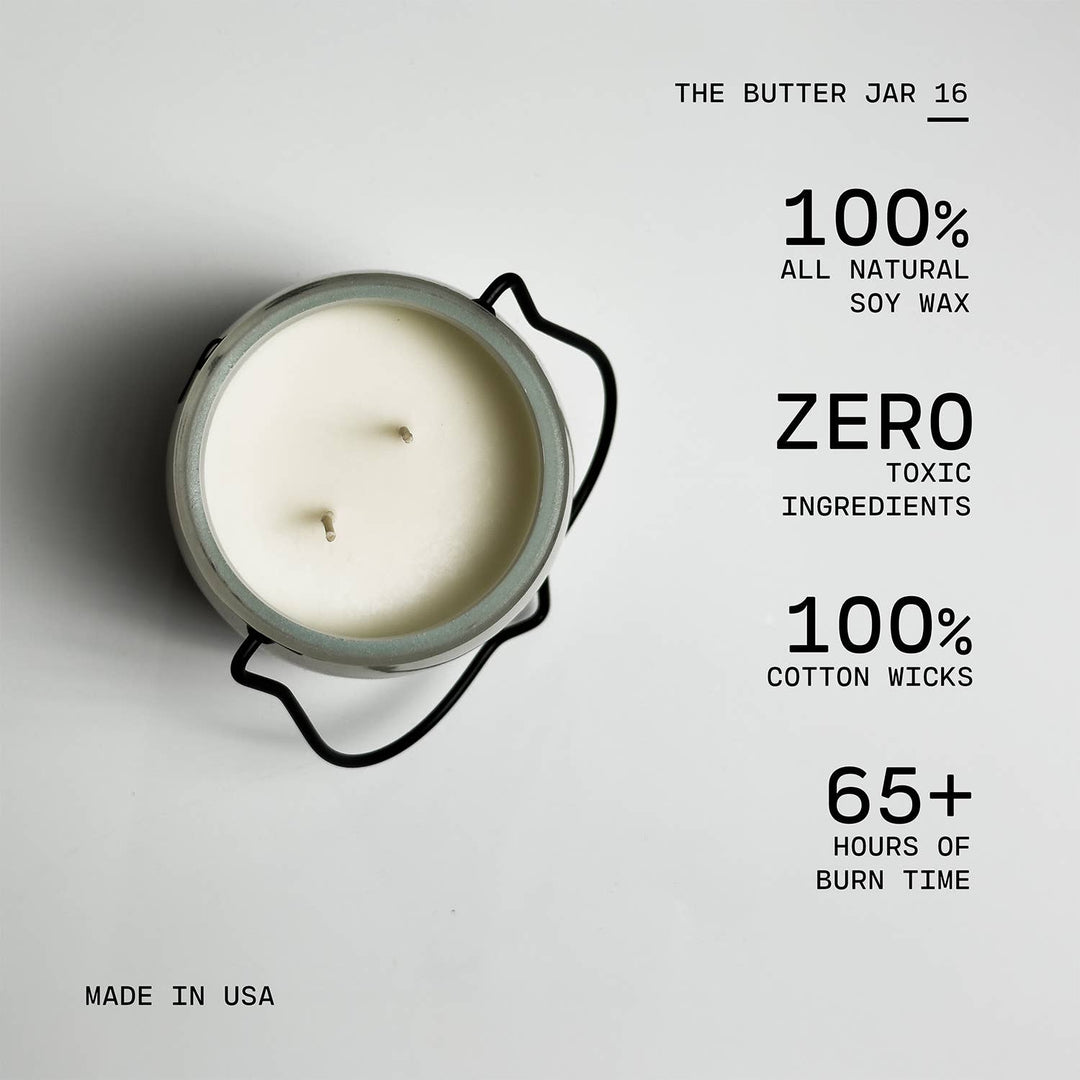 16 oz Butter Jar Candle: Salted Caramel Pistachio