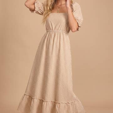 Gingham Girl Maxi Dress