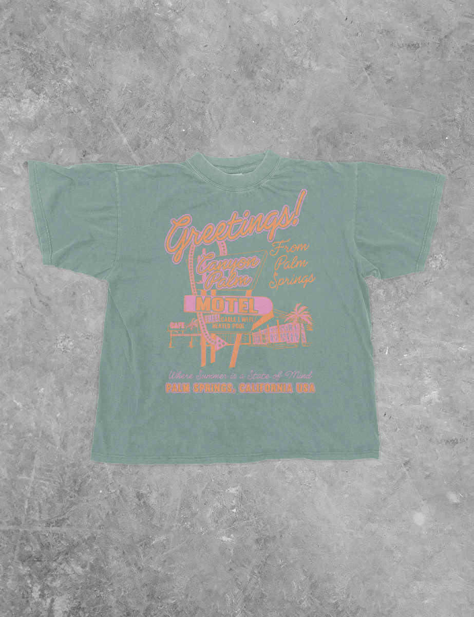 Canyon Palms Motel Tee | Green