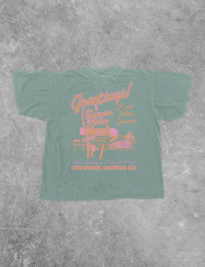 Canyon Palms Motel Tee | Green