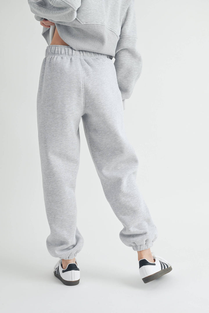 You're Invited Relaxed Joggers | Heather Grey + Black