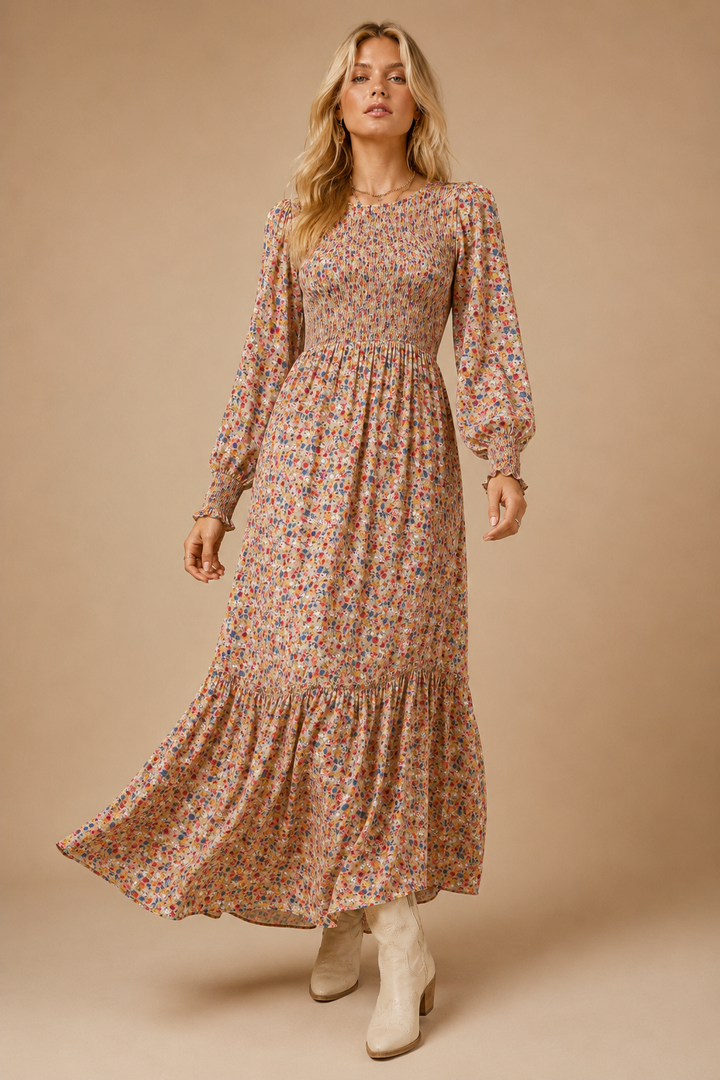 Wildflower Harvest Smocked Maxi Dress | Plus Available