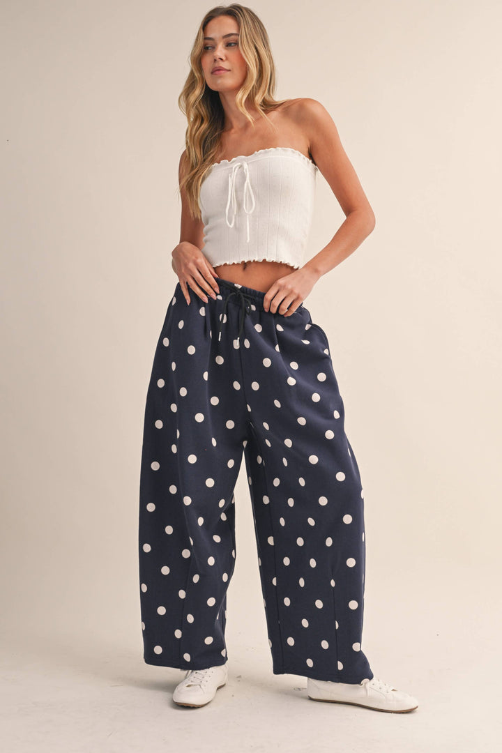 The Navy Spot Barrel Sweatpants
