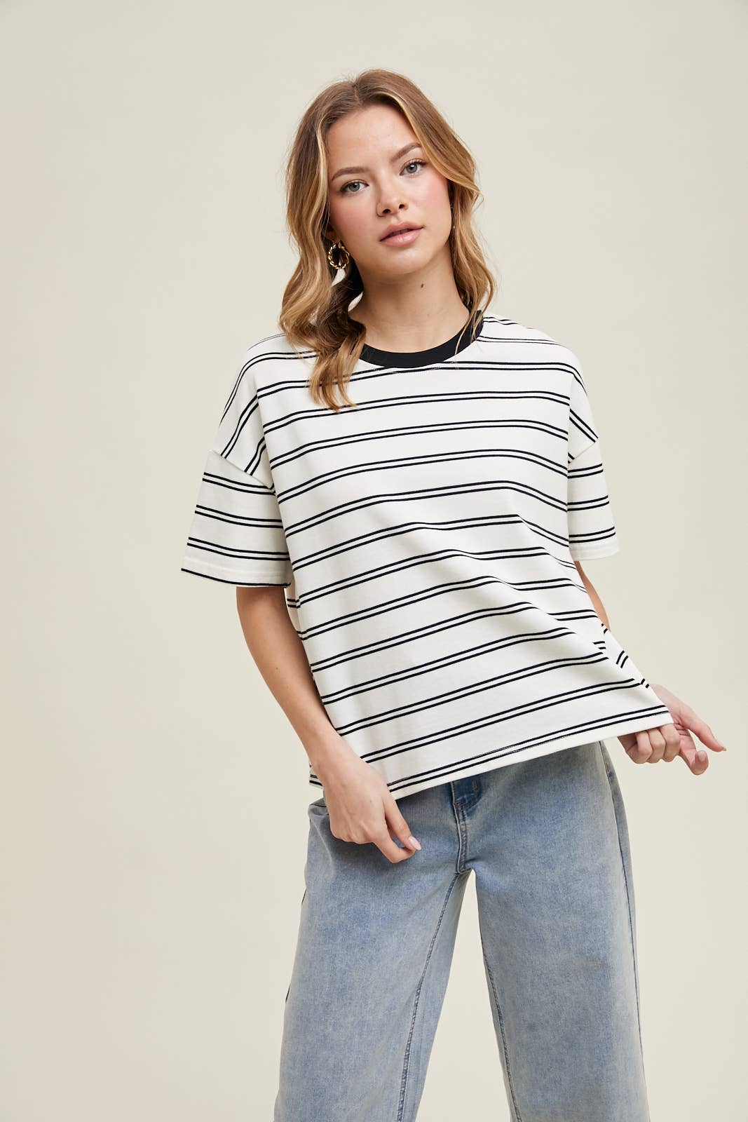 Striped Boxy Tee | Restock