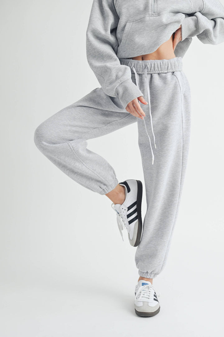 You're Invited Relaxed Joggers | Heather Grey + Black