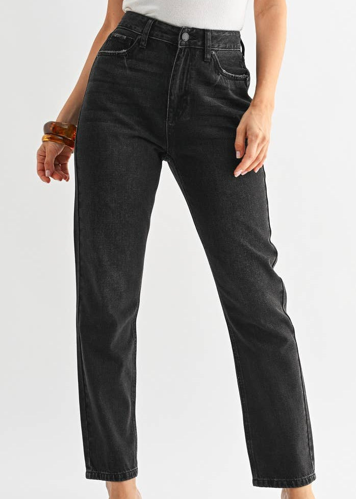 JBD Mom Jeans | Black Denim