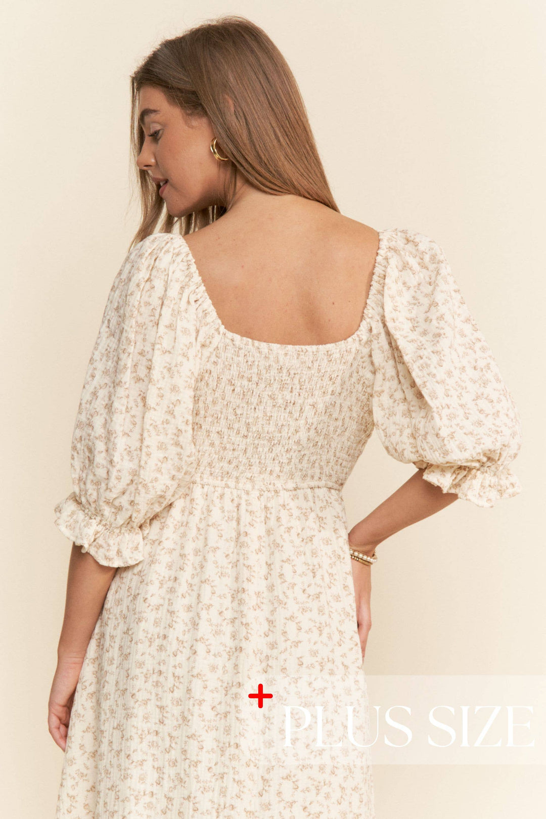 Floral Print Square Neckline Maxi Dress