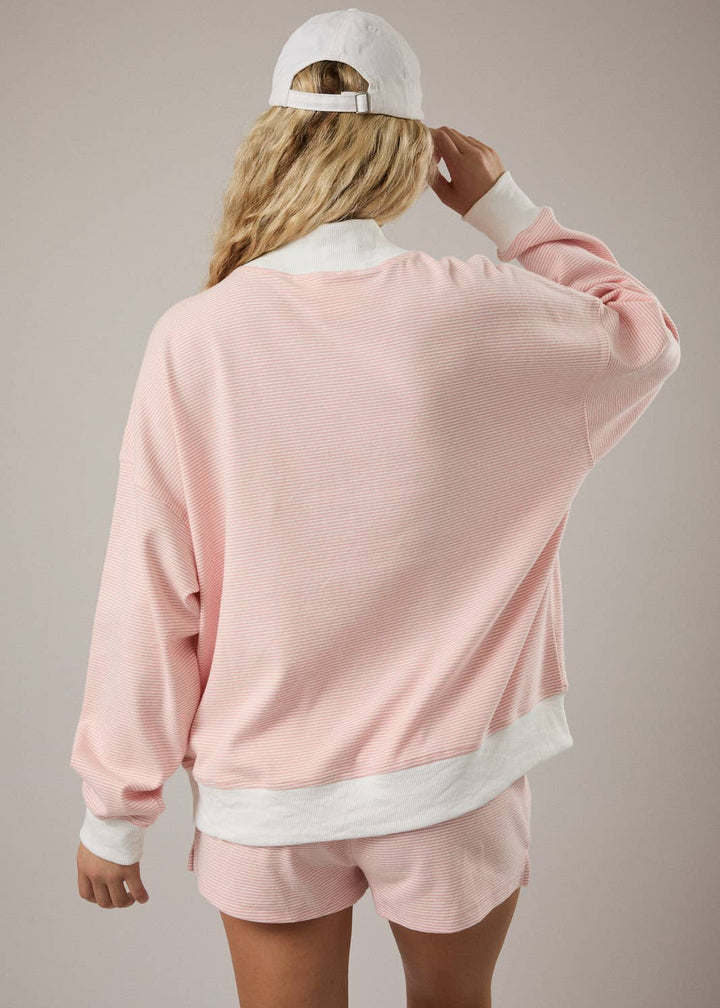 Sunday Stripe Set | Peach + Blue