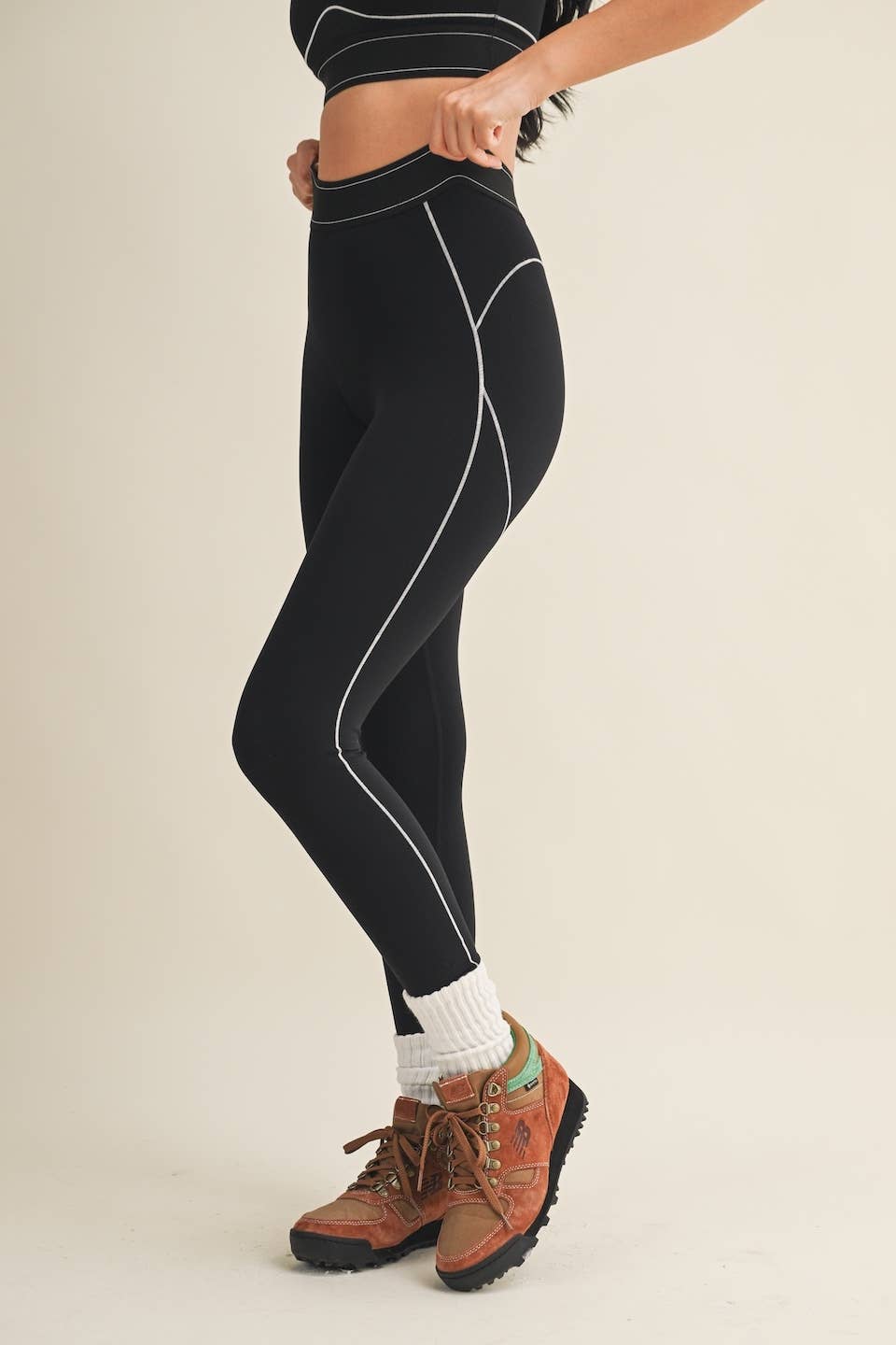 Align High Rise Contour Leggings | Pink + Taupe + Black