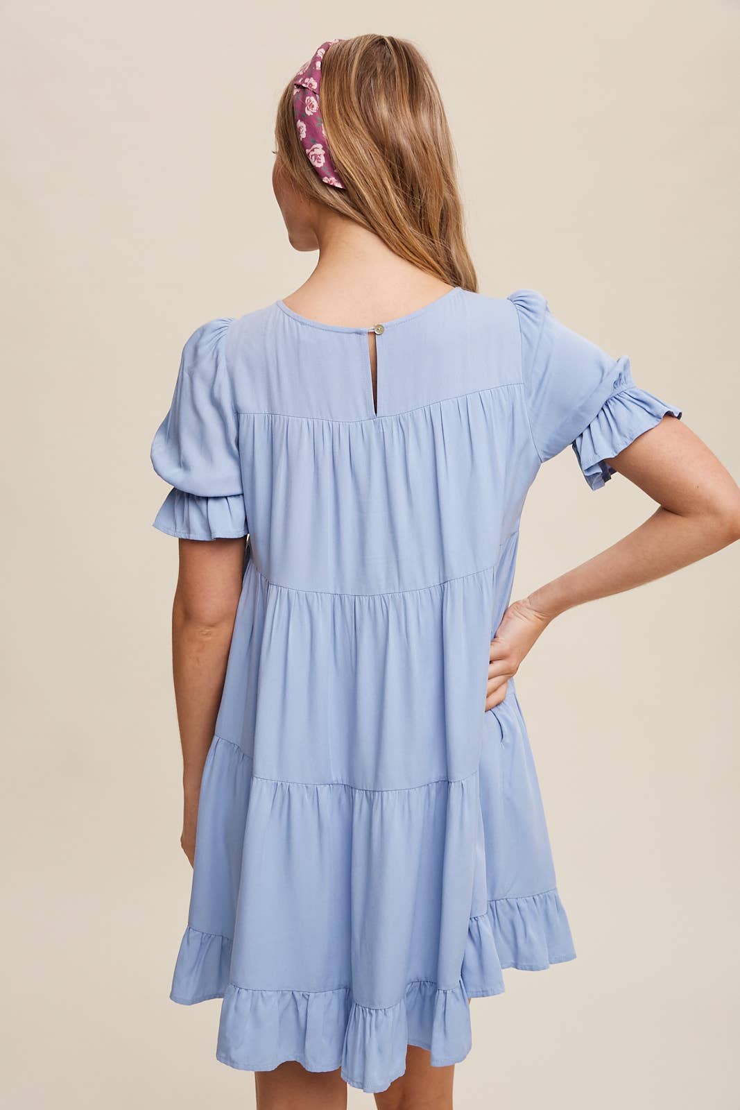 Blue Bird Babydoll Dress