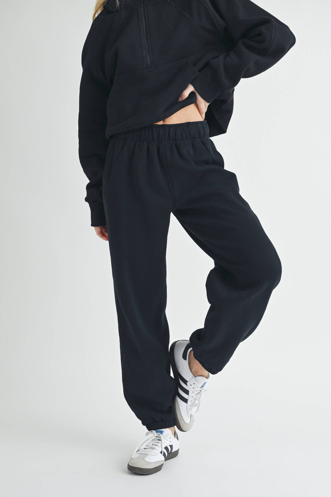 You're Invited Relaxed Joggers | Heather Grey + Black