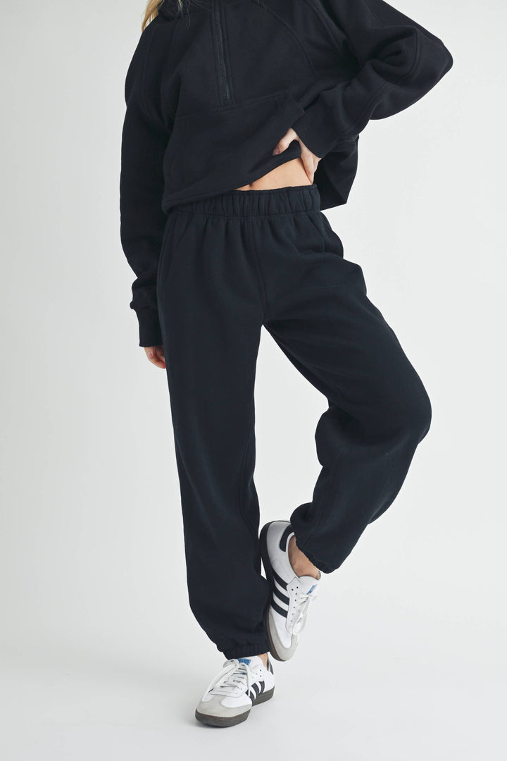 You're Invited Relaxed Joggers | Heather Grey + Black